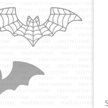 Intra απο ξύλο plywood 3mm-4mm πάχος – Spider Web Bat Topper για τούρτα Halloween Δίασταση 20x20 cm INTRAFABR-107562505 - Image 5