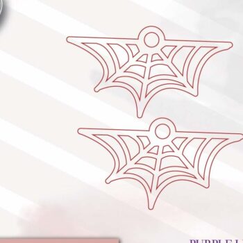 Intra απο ξύλο plywood 3mm-4mm πάχος – Σκουλαρίκια λέιζερ Spider Web Δίασταση 5x5 cm INTRAFABR-74151025 - Image 2