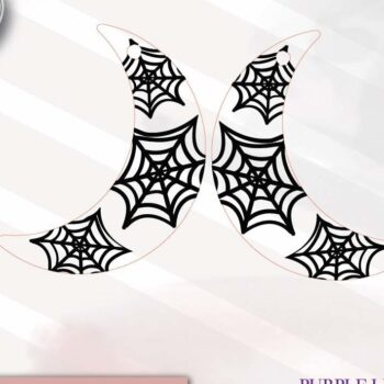 Intra απο ξύλο plywood 3mm-4mm πάχος – Σκουλαρίκια λέιζερ Spider Web Δίασταση  5x5 cm INTRAFABR-74151709 - Image 2