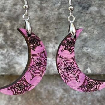 Intra απο ξύλο plywood 3mm-4mm πάχος – Σκουλαρίκια λέιζερ Spider Web Δίασταση  5x5 cm INTRAFABR-74151709 - Image 4