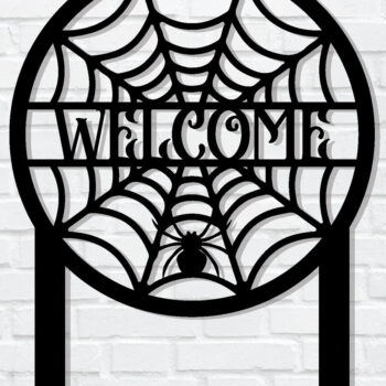 Intra απο ξύλο plywood 3mm-4mm πάχος – Spider Web Metal Stakes Garden Decor Δίασταση 20x20 cm INTRAFABR-101275427 - Image 3