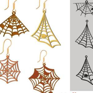 Intra απο ξύλο plywood 3mm-4mm πάχος – Spider Web αποκριάτικο σκουλαρίκι Δίασταση  5x5 cm INTRAFABR-68629062