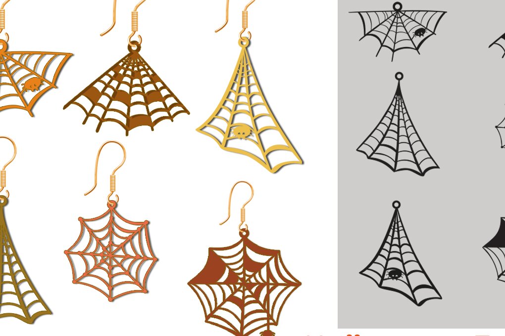 Intra απο ξύλο plywood 3mm-4mm πάχος – Spider Web αποκριάτικο σκουλαρίκι Δίασταση  5x5 cm INTRAFABR-68629062