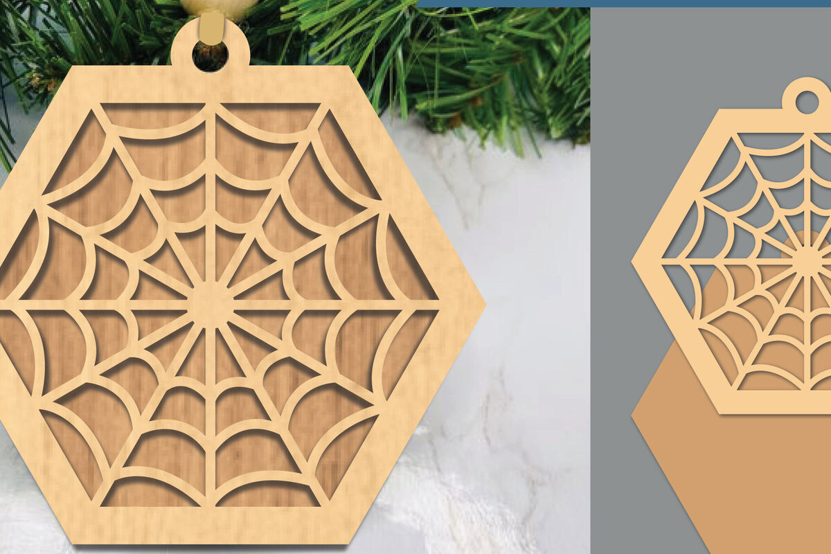 Intra απο ξύλο plywood 3mm-4mm πάχος – Στολίδι με ιστούς αράχνης Δίασταση  20x20 cm INTRAFABR-105774824