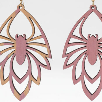 Intra απο ξύλο plywood 3mm-4mm πάχος – Σκουλαρίκια Spider Wing Cutout Δίασταση 5x5 cm INTRAFABR-122356936 - Image 1