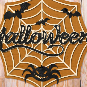 Intra απο ξύλο plywood 3mm-4mm πάχος – Spiderweb Halloween Decor Δίασταση  20x20 cm INTRAFABR-77550611 - Image 3