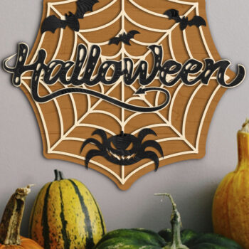 Intra απο ξύλο plywood 3mm-4mm πάχος – Spiderweb Halloween Decor Δίασταση  20x20 cm INTRAFABR-77550611 - Image 5