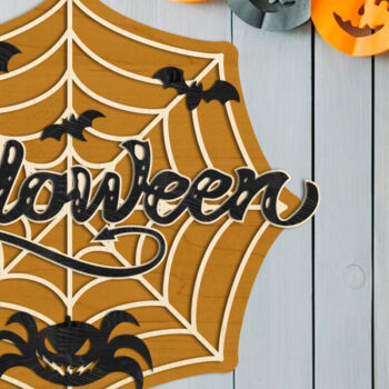 Intra απο ξύλο plywood 3mm-4mm πάχος – Spiderweb Halloween Decor Δίασταση  20x20 cm INTRAFABR-77550611 - Image 6