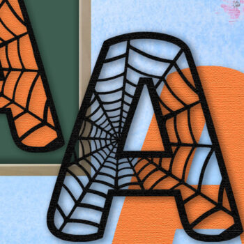 Intra απο ξύλο plywood 3mm-4mm πάχος – Μονόγραμμα Spiderweb - Γράμμα α Δίασταση  20x20 cm INTRAFABR-91915584 - Image 1