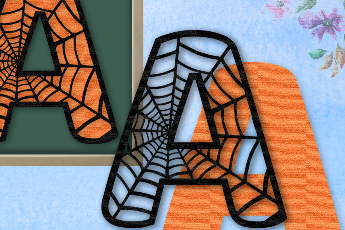 Intra απο ξύλο plywood 3mm-4mm πάχος – Μονόγραμμα Spiderweb - Γράμμα α Δίασταση  20x20 cm INTRAFABR-91915584