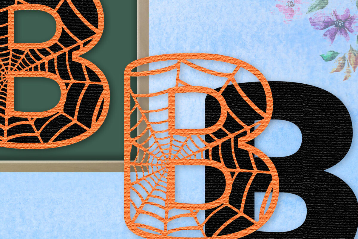 Intra απο ξύλο plywood 3mm-4mm πάχος – Μονόγραμμα Spiderweb - Γράμμα Β Δίασταση  20x20 cm INTRAFABR-91979713