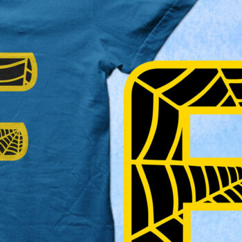 Intra απο ξύλο plywood 3mm-4mm πάχος – Μονόγραμμα Spiderweb - Letter F Δίασταση  20x20 cm INTRAFABR-91979970 - Image 2