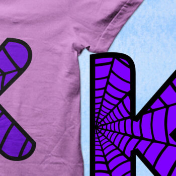 Intra απο ξύλο plywood 3mm-4mm πάχος – Μονόγραμμα Spiderweb - Επιστολή Κ Δίασταση  20x20 cm INTRAFABR-91980516 - Image 2