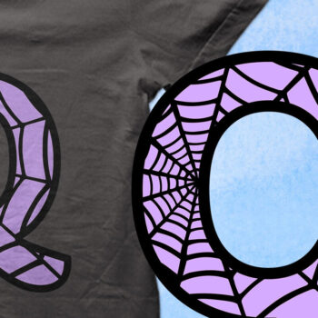 Intra απο ξύλο plywood 3mm-4mm πάχος – Μονόγραμμα Spiderweb - Letter Q Δίασταση  20x20 cm INTRAFABR-91981108 - Image 2