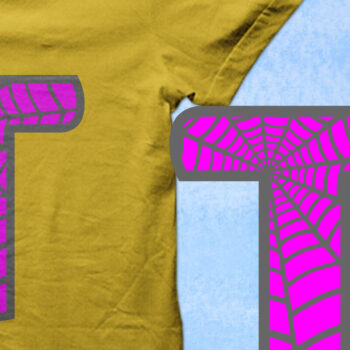 Intra απο ξύλο plywood 3mm-4mm πάχος – Μονόγραμμα Spiderweb - Letter T Δίασταση  20x20 cm INTRAFABR-91981548 - Image 2