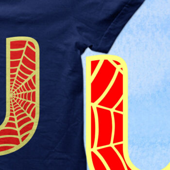 Intra απο ξύλο plywood 3mm-4mm πάχος – Μονόγραμμα Spiderweb - Letter U Δίασταση  20x20 cm INTRAFABR-91981630 - Image 2