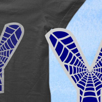 Intra απο ξύλο plywood 3mm-4mm πάχος – Μονόγραμμα Spiderweb - Letter Y Δίασταση  20x20 cm INTRAFABR-91982074 - Image 2