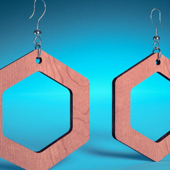 Intra απο ξύλο plywood 3mm-4mm πάχος – Σπειροειδή Σκουλαρίκια |  Δίασταση  5x5 cm INTRAFABR-70451145 - Image 1