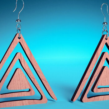 Intra απο ξύλο plywood 3mm-4mm πάχος – Σπειροειδή Σκουλαρίκια | Σκουλαρίκια Δίασταση  5x5 cm INTRAFABR-72468462 - Image 1