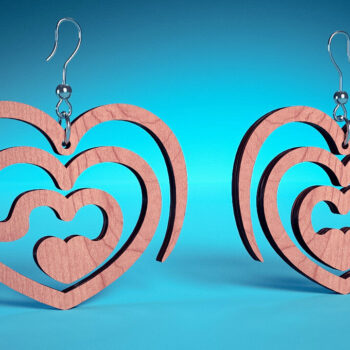 Intra απο ξύλο plywood 3mm-4mm πάχος – Σπειροειδή Σκουλαρίκια | Σκουλαρίκια Δίασταση  5x5 cm INTRAFABR-72468202 - Image 4