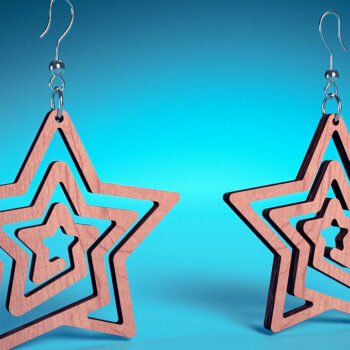 Intra απο ξύλο plywood 3mm-4mm πάχος – Σπειροειδή Σκουλαρίκια | Σκουλαρίκια Δίασταση  5x5 cm INTRAFABR-72468202 - Image 8