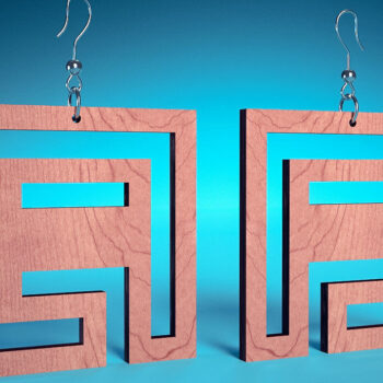 Intra απο ξύλο plywood 3mm-4mm πάχος – Σπειροειδή Σκουλαρίκια | Σκουλαρίκια Δίασταση  5x5 cm INTRAFABR-72468202 - Image 12