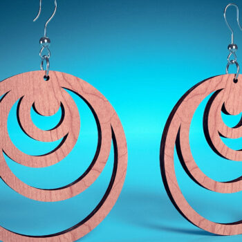 Intra απο ξύλο plywood 3mm-4mm πάχος – Σπειροειδή Σκουλαρίκια | Σκουλαρίκια Δίασταση  5x5 cm INTRAFABR-72468202 - Image 16