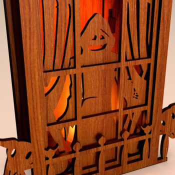 Intra απο ξύλο plywood 3mm-4mm πάχος – Διακοσμητικό φανάρι Spirit of Halloween Δίασταση  40x30 cm INTRAFABR-107661437 - Image 1