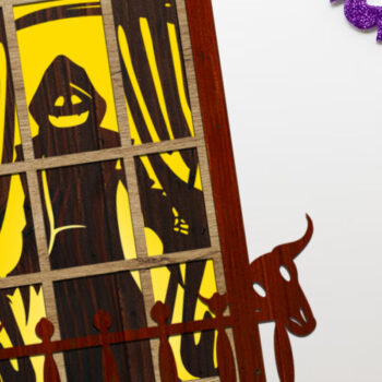 Intra απο ξύλο plywood 3mm-4mm πάχος – Διακοσμητικό φανάρι Spirit of Halloween Δίασταση  40x30 cm INTRAFABR-107661437 - Image 2