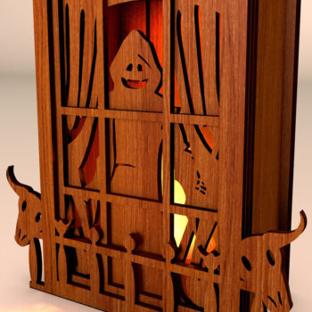 Intra απο ξύλο plywood 3mm-4mm πάχος – Διακοσμητικό φανάρι Spirit of Halloween Δίασταση  40x30 cm INTRAFABR-107661437 - Image 3