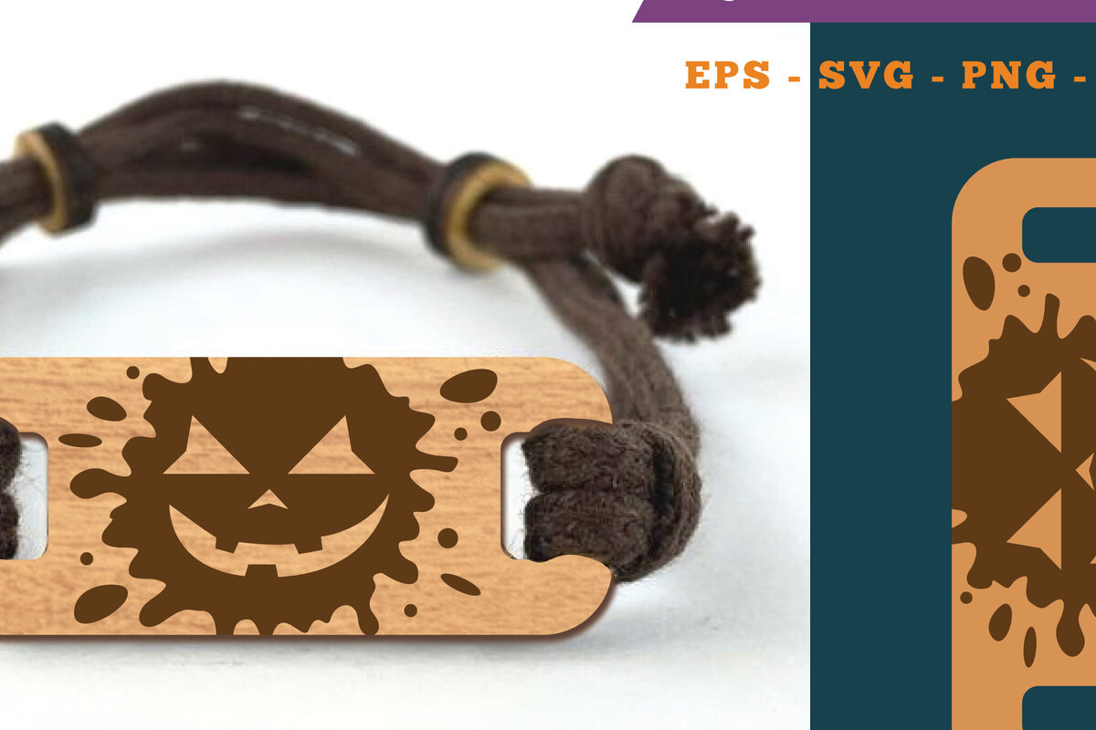 Intra απο ξύλο plywood 3mm-4mm πάχος – Βραχιόλι Splash Ghost Face Δίασταση  20x20 cm INTRAFABR-110079611