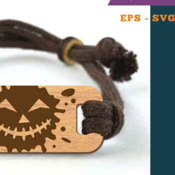 Intra απο ξύλο plywood 3mm-4mm πάχος – Βραχιόλι Splash Ghost Face Δίασταση  20x20 cm INTRAFABR-110079984 - Image 1