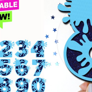 Intra απο ξύλο plywood 3mm-4mm πάχος – Splash Numbers 3D Δίασταση  20x20 cm INTRAFABR-104882716