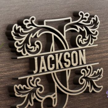 Intra απο ξύλο plywood 3mm-4mm πάχος – Μονόγραμμα χωριστών γραμμάτων Δίασταση  20x20 cm INTRAFABR-16818169 - Image 3