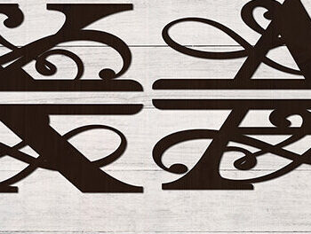 Intra απο ξύλο plywood 3mm-4mm πάχος – Μονογράμματα χωριστών γραμμάτων Δίασταση  20x20 cm INTRAFABR-16035354 - Image 1