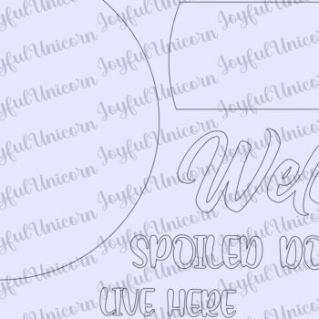 Intra απο ξύλο plywood 3mm-4mm πάχος – Πινακίδα πόρτας ζουν εδώ χαλασμένα σκυλιά Δίασταση  20x20 cm INTRAFABR-32842238 - Image 3