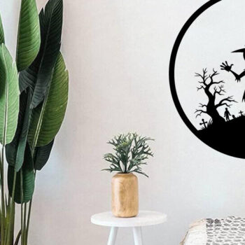 Intra απο ξύλο plywood 3mm-4mm πάχος – Spoker Halloween Metal Sign Σημάδι λέιζερ Δίασταση  40x30 cm INTRAFABR-102547470 - Image 2