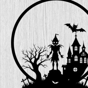 Intra απο ξύλο plywood 3mm-4mm πάχος – Spoker Halloween Metal Sign Σημάδι λέιζερ Δίασταση  40x30 cm INTRAFABR-102547540