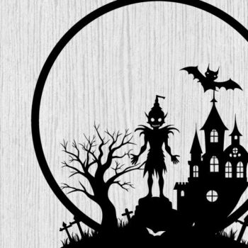 Intra απο ξύλο plywood 3mm-4mm πάχος – Spoker Halloween Metal Sign Σημάδι λέιζερ Δίασταση  40x30 cm INTRAFABR-102547540 - Image 1