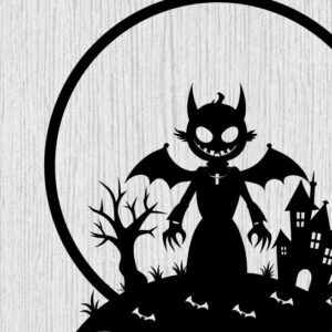 Intra απο ξύλο plywood 3mm-4mm πάχος – Spoker Halloween Metal Sign Σημάδι λέιζερ Δίασταση  40x30 cm INTRAFABR-102547616