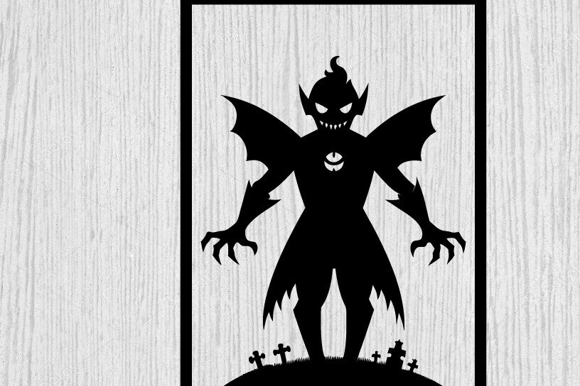 Intra απο ξύλο plywood 3mm-4mm πάχος – Spoker Halloween Metal Sign Σημάδι λέιζερ Δίασταση  40x30 cm INTRAFABR-102547717