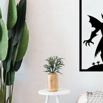 Intra απο ξύλο plywood 3mm-4mm πάχος – Spoker Halloween Metal Sign Σημάδι λέιζερ Δίασταση  40x30 cm INTRAFABR-102547717 - Image 2