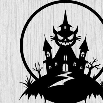 Intra απο ξύλο plywood 3mm-4mm πάχος – Spoker Halloween Metal Sign Σημάδι λέιζερ Δίασταση  40x30 cm INTRAFABR-102547857 - Image 1