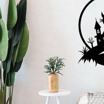 Intra απο ξύλο plywood 3mm-4mm πάχος – Spoker Halloween Metal Sign Σημάδι λέιζερ Δίασταση  40x30 cm INTRAFABR-102547857 - Image 2