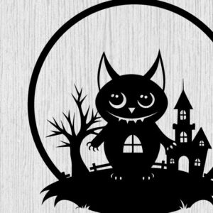 Intra απο ξύλο plywood 3mm-4mm πάχος – Spoker Halloween Metal Sign Σημάδι λέιζερ Δίασταση  40x30 cm INTRAFABR-102548197