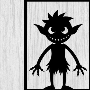 Intra απο ξύλο plywood 3mm-4mm πάχος – Spoker Halloween Metal Sign Σημάδι λέιζερ Δίασταση  40x30 cm INTRAFABR-102548315 - Image 1