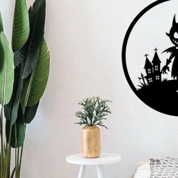 Intra απο ξύλο plywood 3mm-4mm πάχος – Spoker Halloween Metal Sign Σημάδι λέιζερ Δίασταση  40x30 cm INTRAFABR-102548686 - Image 2