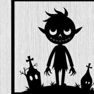 Intra απο ξύλο plywood 3mm-4mm πάχος – Spoker Halloween Metal Sign Σημάδι λέιζερ Δίασταση  40x30 cm INTRAFABR-102495086