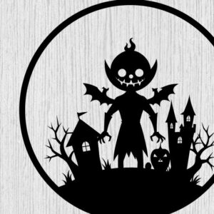 Intra απο ξύλο plywood 3mm-4mm πάχος – Spoker Halloween Metal Sign Σημάδι λέιζερ Δίασταση  40x30 cm INTRAFABR-102495198