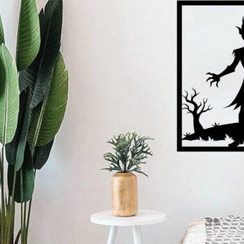 Intra απο ξύλο plywood 3mm-4mm πάχος – Spoker Halloween Metal Sign Σημάδι λέιζερ Δίασταση  40x30 cm INTRAFABR-102495302 - Image 2